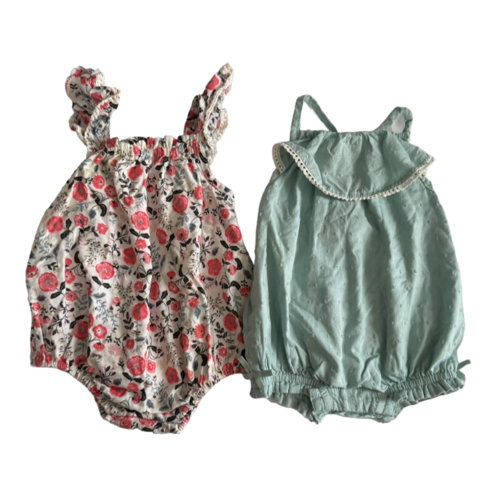 DYLAN & ABBY | Set of 2 rompers | size 3-6mo